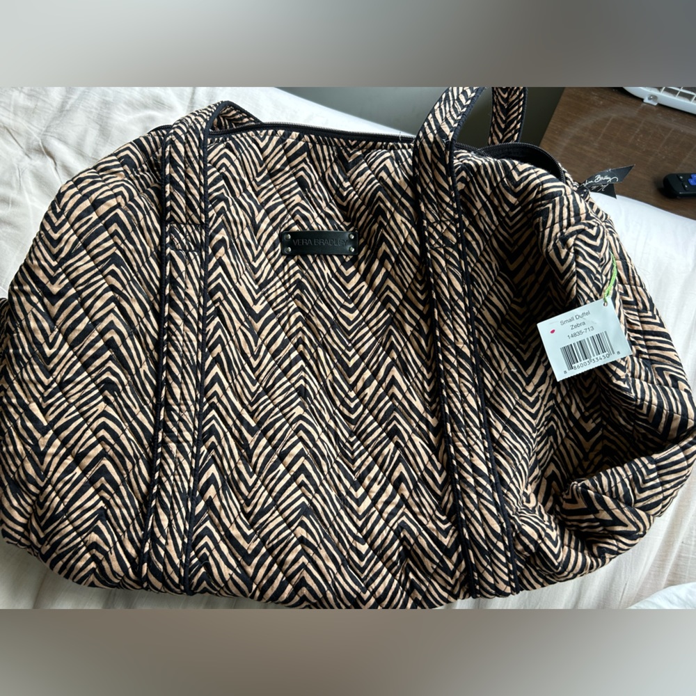 NWT Vera Bradley Zebra Duffel bag